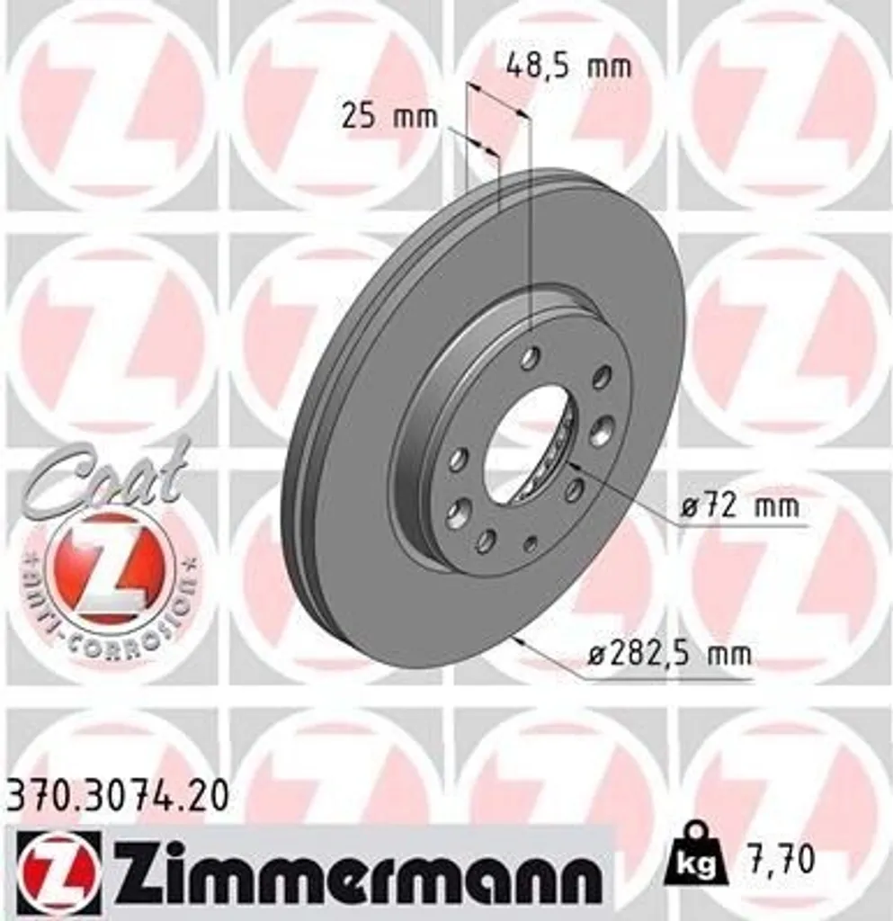 Disque de frein Zimmermann pour Mazda 6 G idéal pour conduite sûre