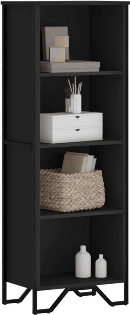 Maison Exclusive - Bücherregal Schwarz 50x31x137,5 cm Holzwerkstoff