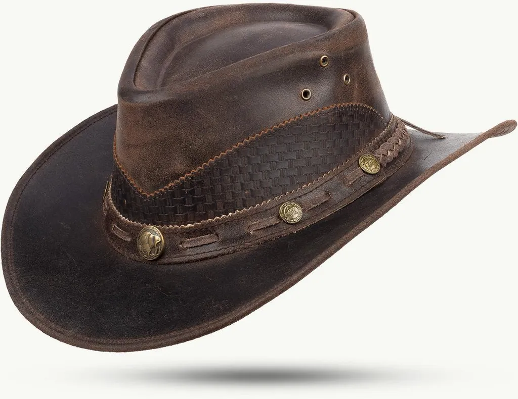 Scippis Lyndon Cappello Australiano | Pelle Premium per Escursioni