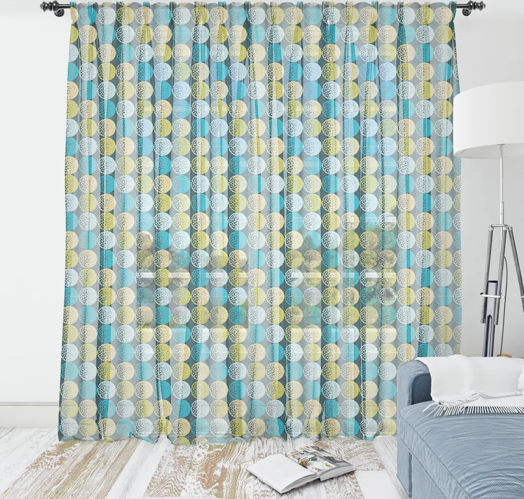 Arazzo Gigante 274cm ABAKUHAUS: Tessuto Satin Verde Multicolore
