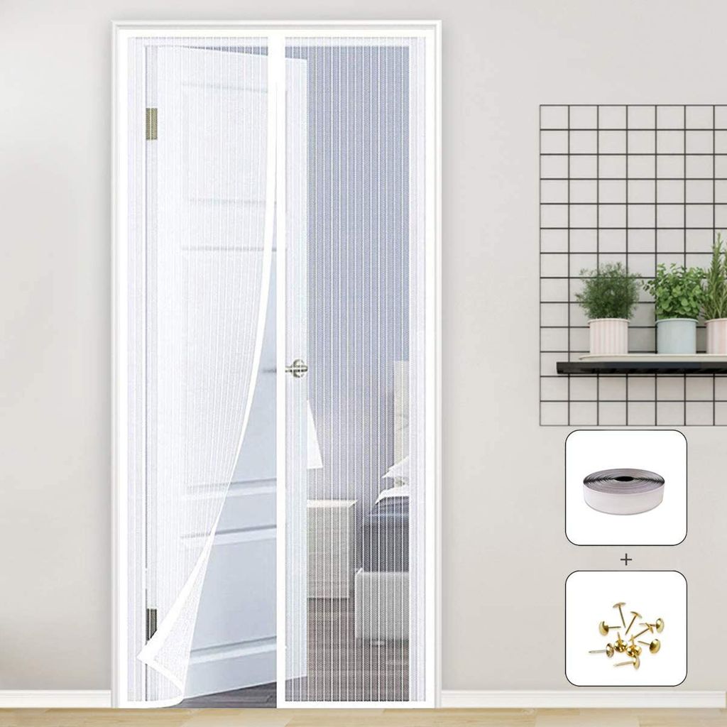 Magnetické siete na dvere 80/90/100 X 210/220 cm Biele Obrázok produktu 6