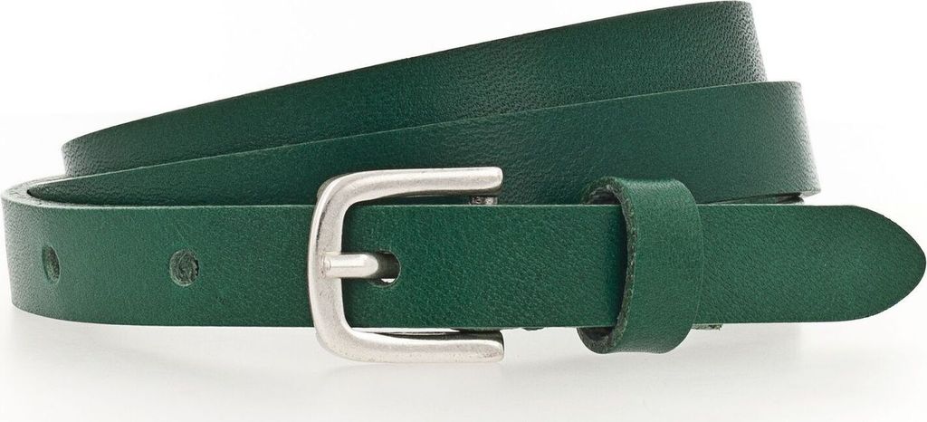 Vanzetti Leder Gürtel Neon Booster 15mm Full Leather Belt W90 Fern Green dunkelgrün