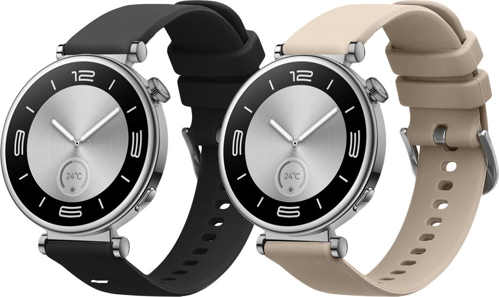kwmobile 2x Sportarmband kompatibel mit Huawei Watch GT5 41mm / GT5 Pro 42mm / Watch GT4 41mm Armband - Fitnesstracker Band Set aus TPU Silikon