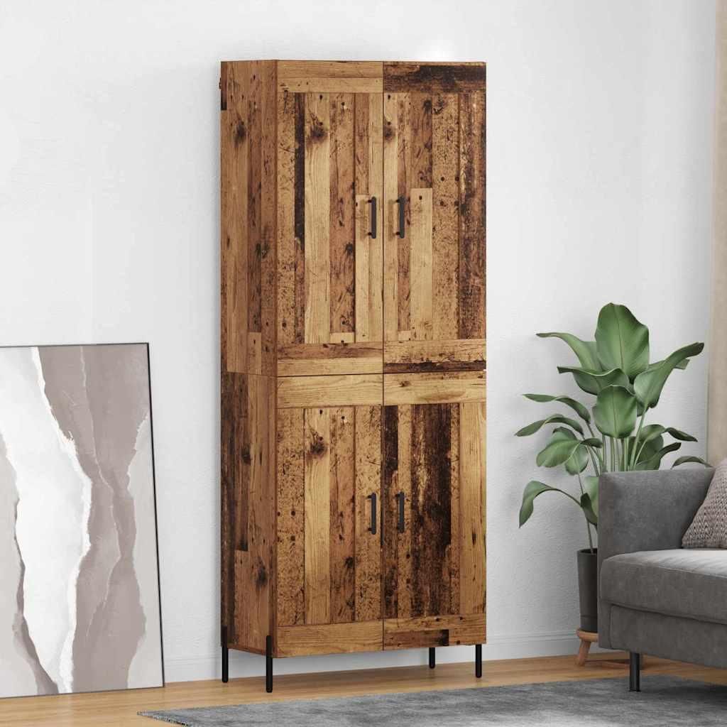 Maison Exclusive - Highboard 2 pcs Altholz Holzwerkstoff