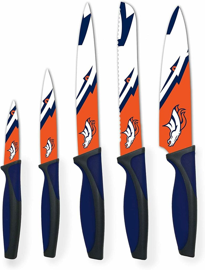 NFL Denver Broncos Küchenmesser 5-teilig Set Football Messer Set Barbecue