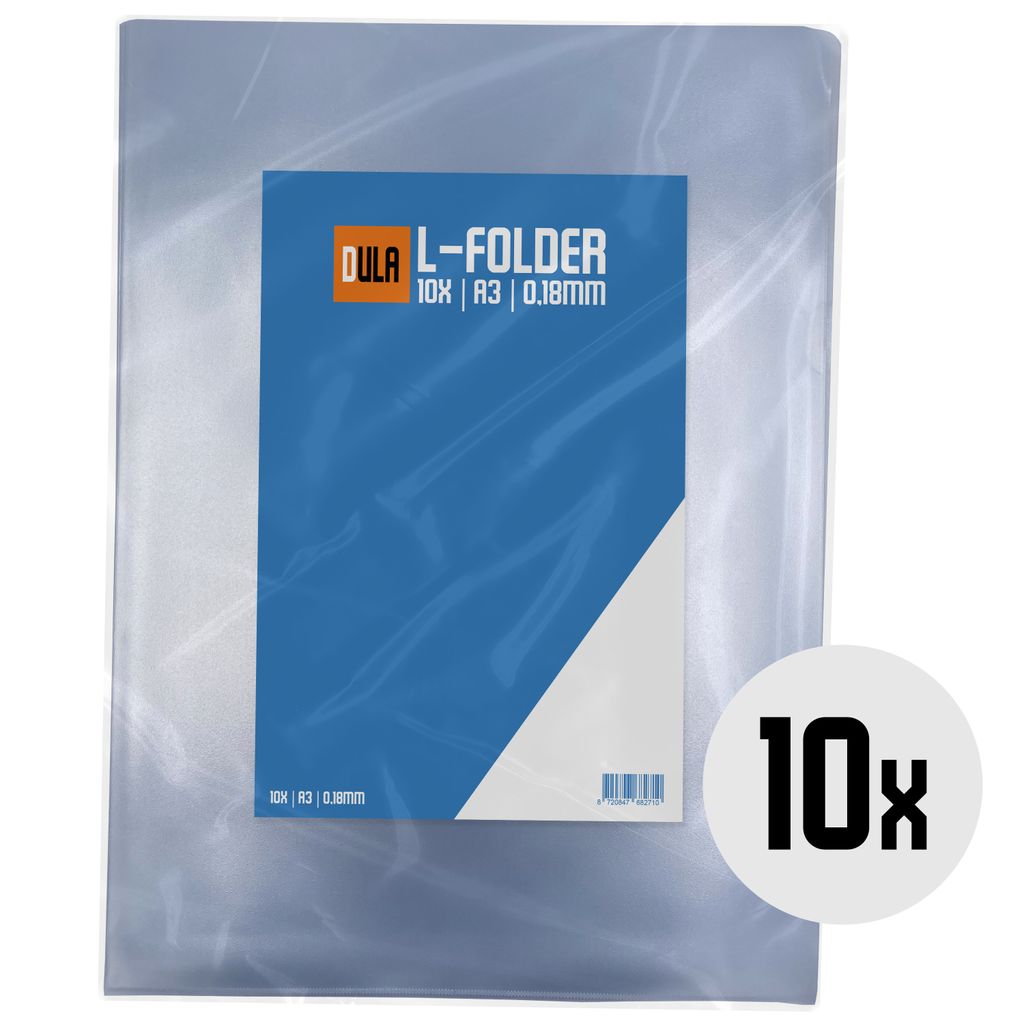 DULA Einlagen A3 - 0,18 mm - Nerf - L-Ordner - 10 Stück