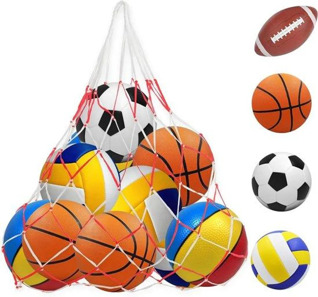 Support 10 ballons anti-encombrement avec cordes de rangement
