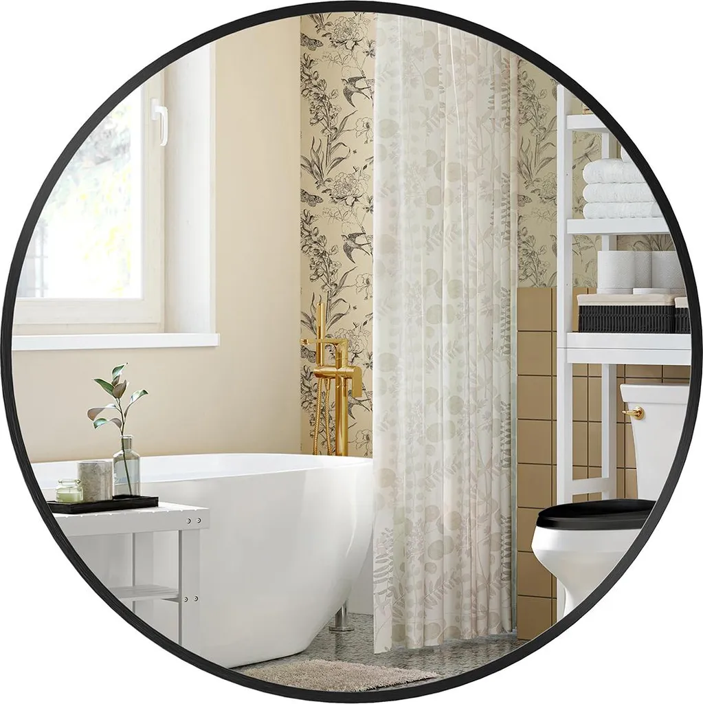 Miroir de salle de bain Ø 50 cm : la solution design contre la buée et rouille