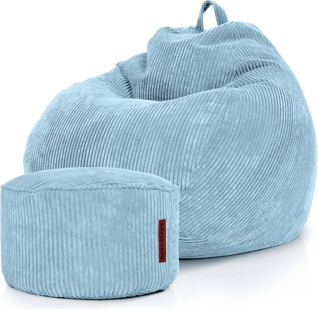 Green Bean® 2er Set Indoor XXL Sitzsack + Pouf mit Produktbild 