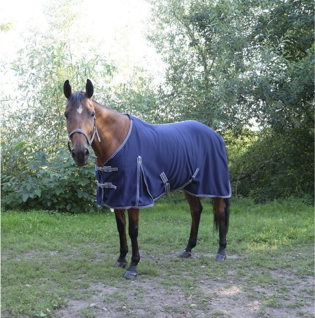 EQUITHÈME Sweat Sommerdecke, Abschwitzdecke, Farbe:marineblau, Größe:Rückenlänge 120 cm