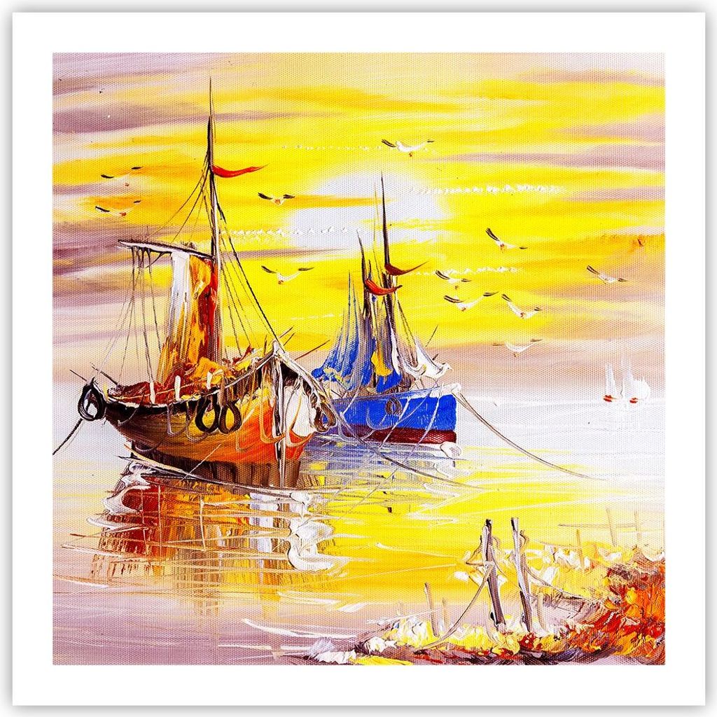 Poster - Poster ohne Rahmen - Boote Sonne Meer Reisen - Produktbild 