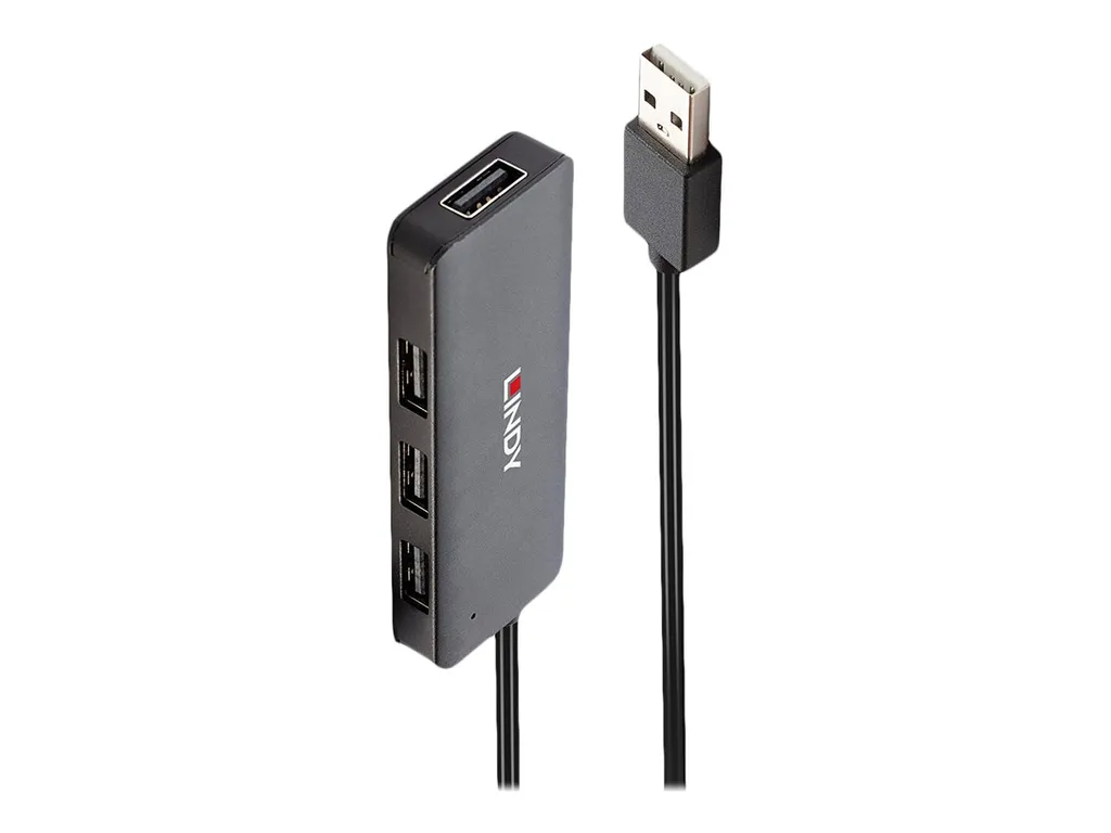 Hub USB 2.0 Professionale LINDY 4 Porte - Soluzione Industriale Bus-Powered