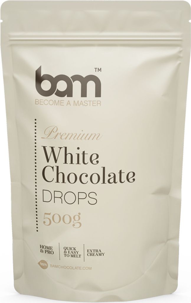 Drops aus weißer Schokolade, 500 g Produktbild 