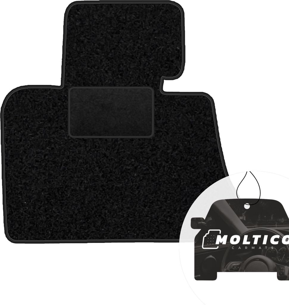 moto-MOLTICO Fahrer Fußmatte Auto Velours Fahrerseite Autoteppiche Schwarz Fahrermatte 1-teilig passend für BMW X5 E53 2000-2007