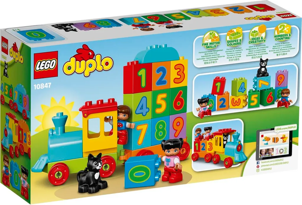 Train des chiffres LEGO DUPLO 10847 avec briques colorées de 0 à 9