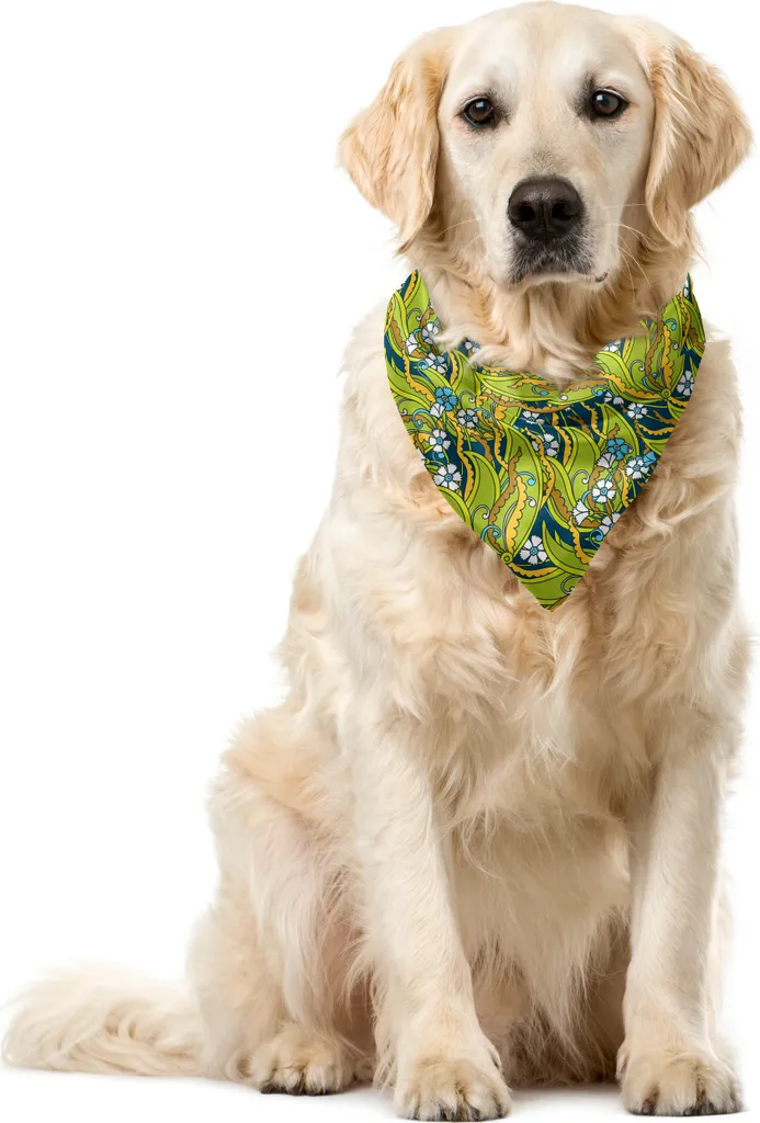 ABAKUHAUS Bandana Professionale per Pet - Stampa Jungle 55x55 cm