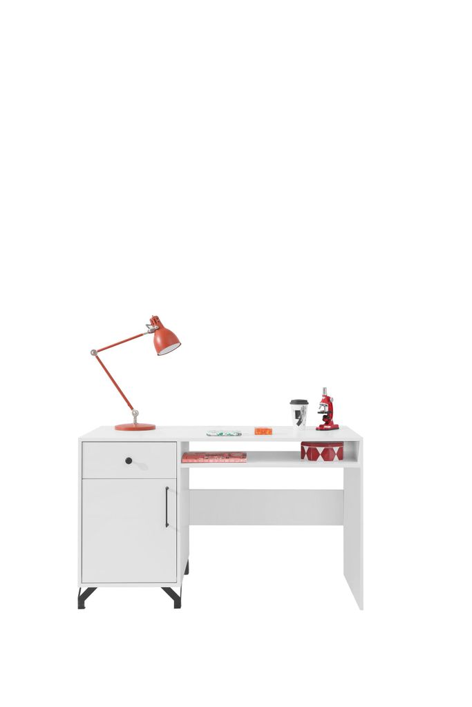 Masseno Schreibtisch LANZA 125x55x76 cm Bürotisch Computertisch, Weiß