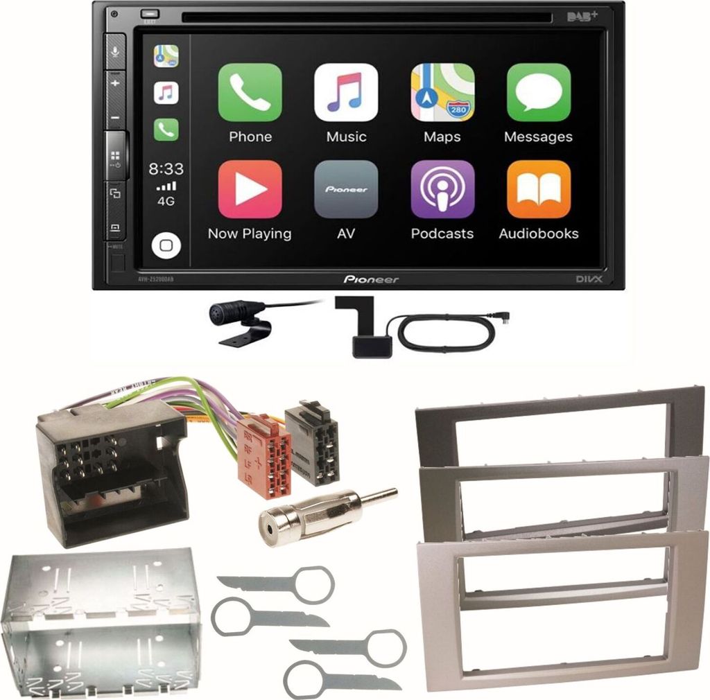Pioneer AVH-Z5200DAB Android Auto Einbauset für Ford Focus Fusion Galaxy S-Max