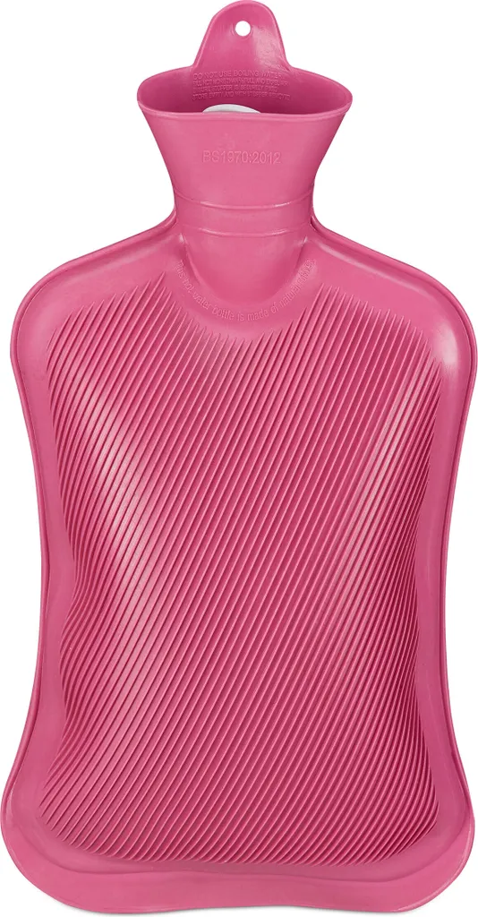 Bouillotte 2 litres rose Relaxdays idéale pour se réchauffer l'hiver