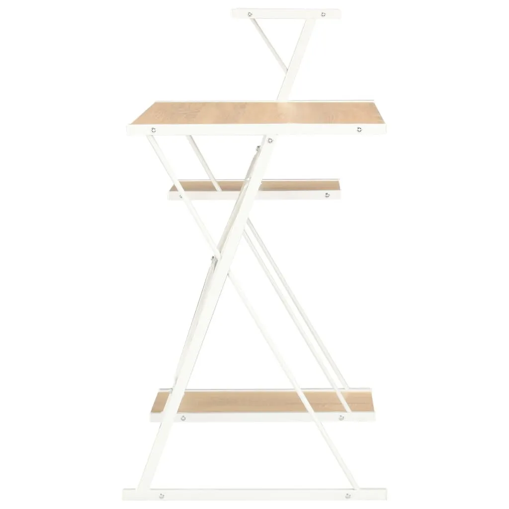 Recensione Scrivania The Living Store 116x50x93 cm Bianco Rovere - 3