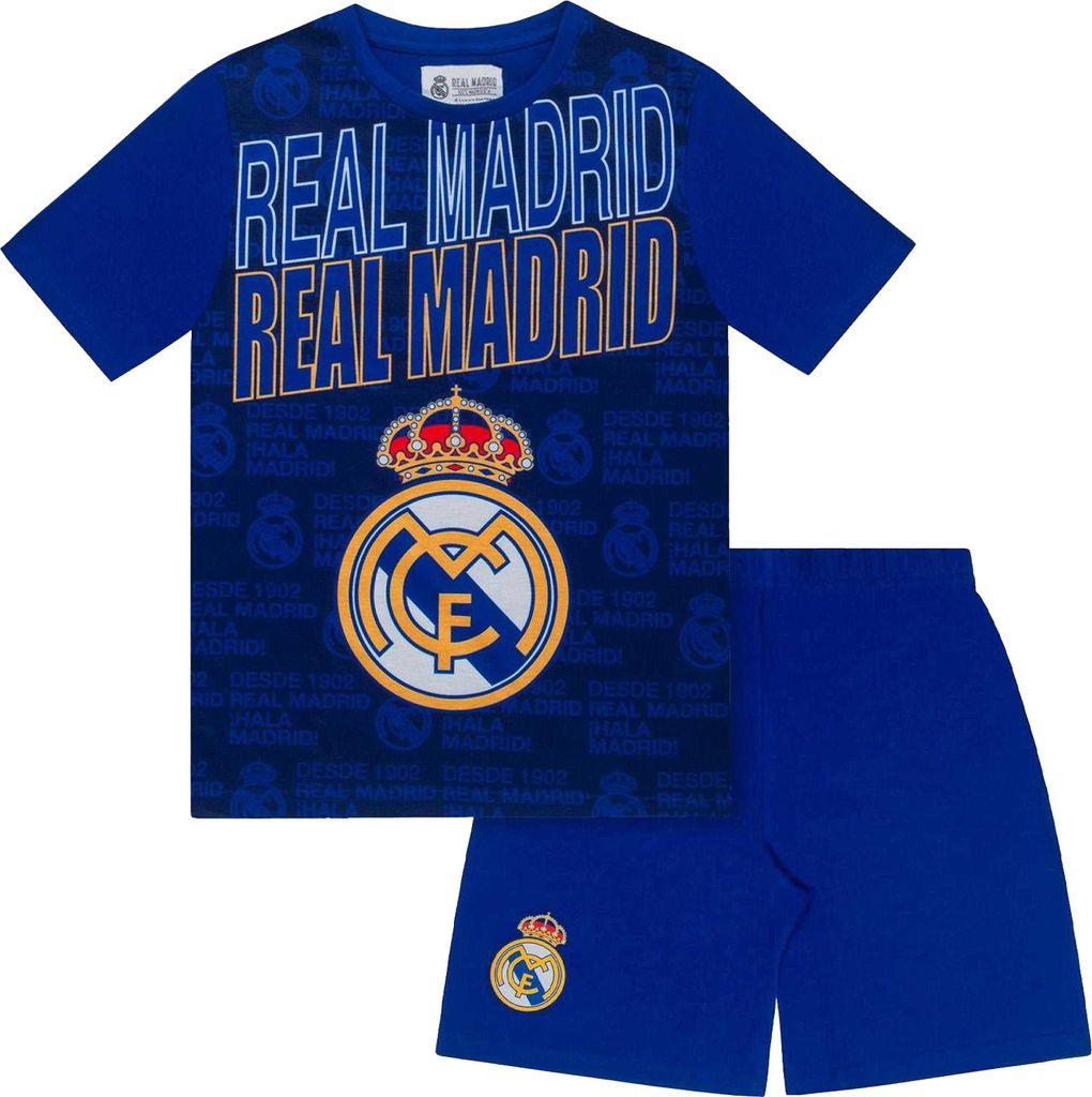 Real Madrid CF - "Mbappe 10" Schlafanzug mit Shorts für Jungen GF1304 (146) (Blau)