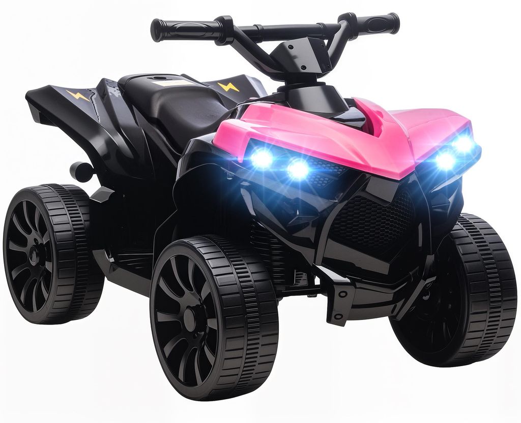 Kinder Quad Elektro 6V Kinderquad mit Vorwärts-, Rückwärtsfunktion, Musik, LED-Scheinwerfer Rosa