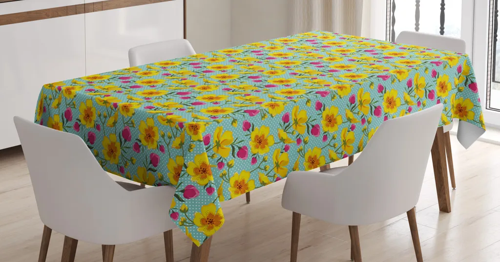 Tovaglia Fiori Rose ABAKUHAUS 140x240 cm | Design Seafoam Magenta