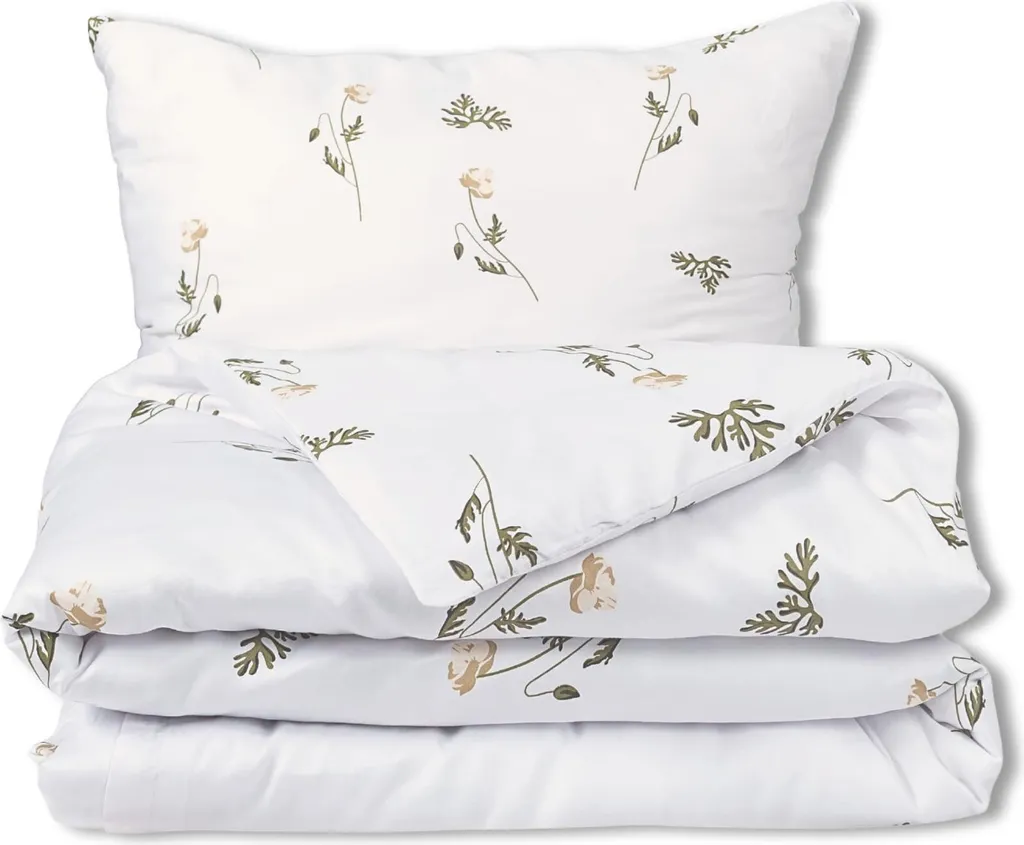 Parure satin 160x200 fleuri clair : confort anti-friction pour la peau