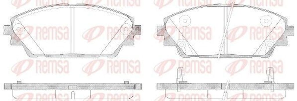 REMSA Bremsbeläge Satz Vorne Bremsklötze für MAZDA 3 Schrägheck (BM, BN) 1569.02
