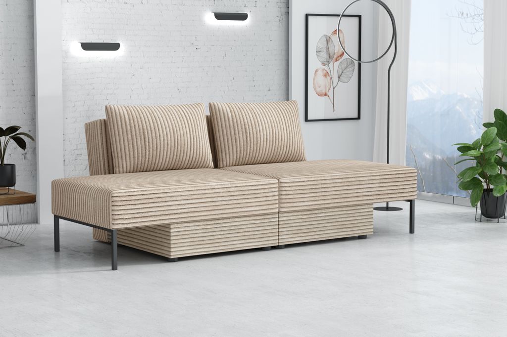 Emoebel24 Multifunktionsmöbel: Bett, Klassische Sofas, Ecksofa, Liegesessel,Schlafsofa, Sofas&Couches Tommy Dunkelbeige