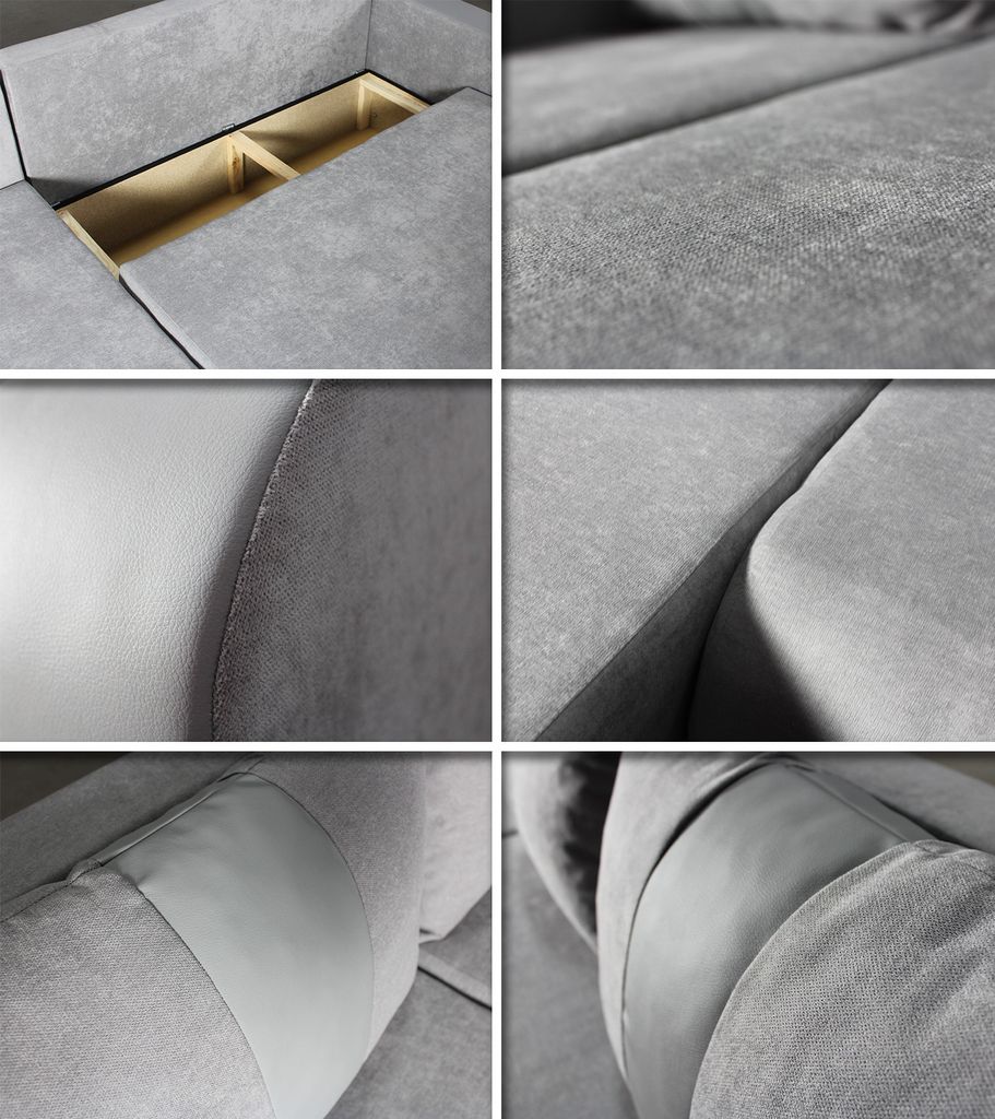 Ecksofa Rino mit Schlaffunktion und Bettkasten - L-Form Produktbild 4