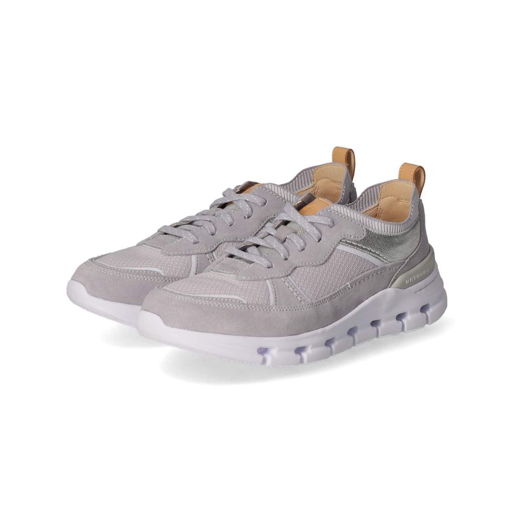 Clarks Damen Low Sneaker NATURE X COVE Violett (Lilac Combi) Leder-Textil-Mix Größe: 81/2