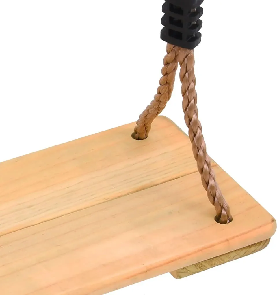 Balançoire en bois de pin massif 200 cm - Structure stable et durable