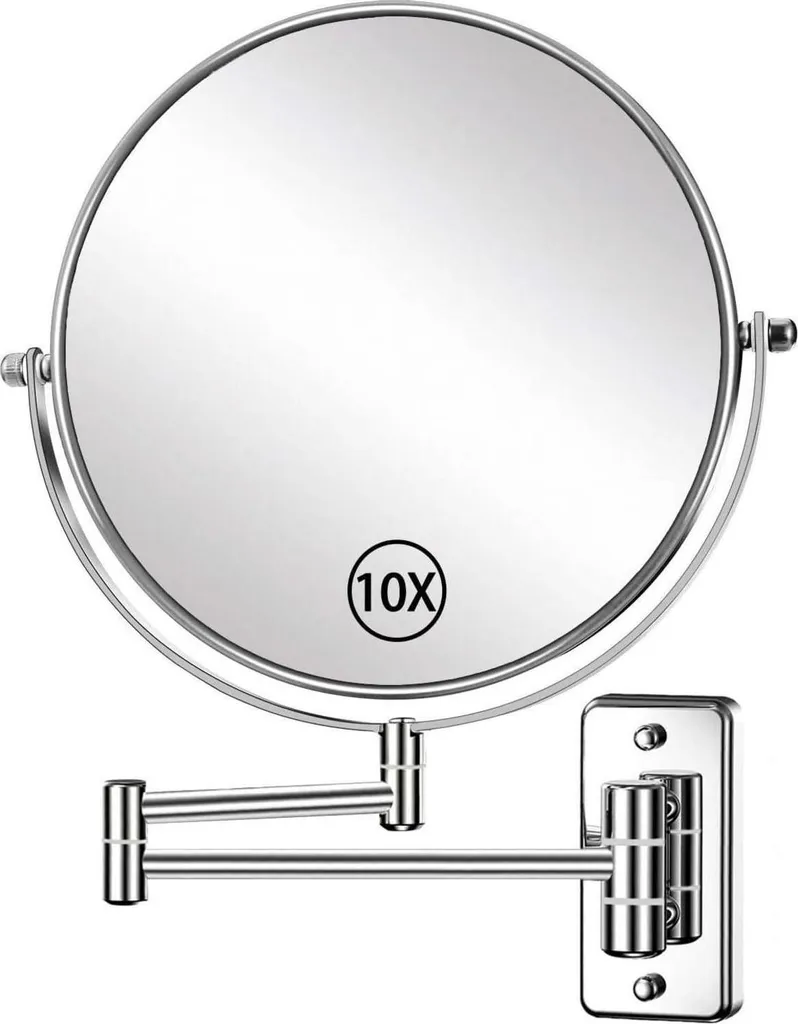 Miroir mural grossissant 10X contre la distorsion visuelle 8 pouces