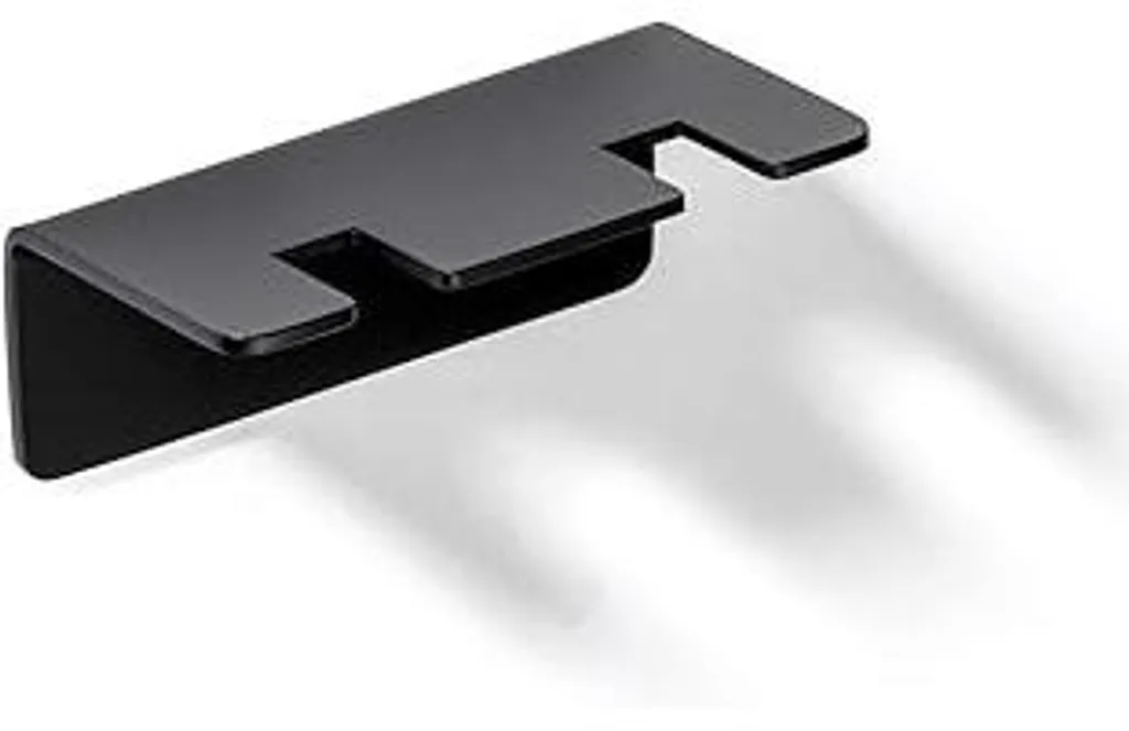 Portaspazzolino Design Nero Opaco 30S1-B | Acciaio Inox Autoadesivo