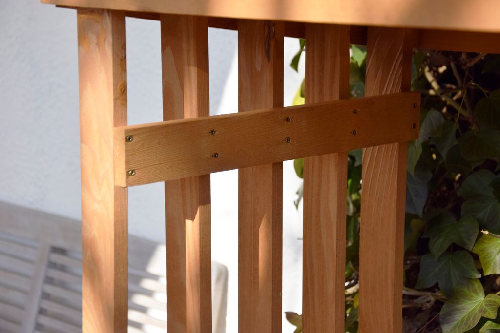dobar Großes Kaminholzregal Wand XL aus Holz für draußen im Produktbild 10