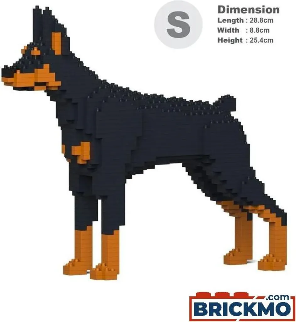 Modèle Chien Doberman JEKCA Bricks Antichoc Construction Solide Sans Colle