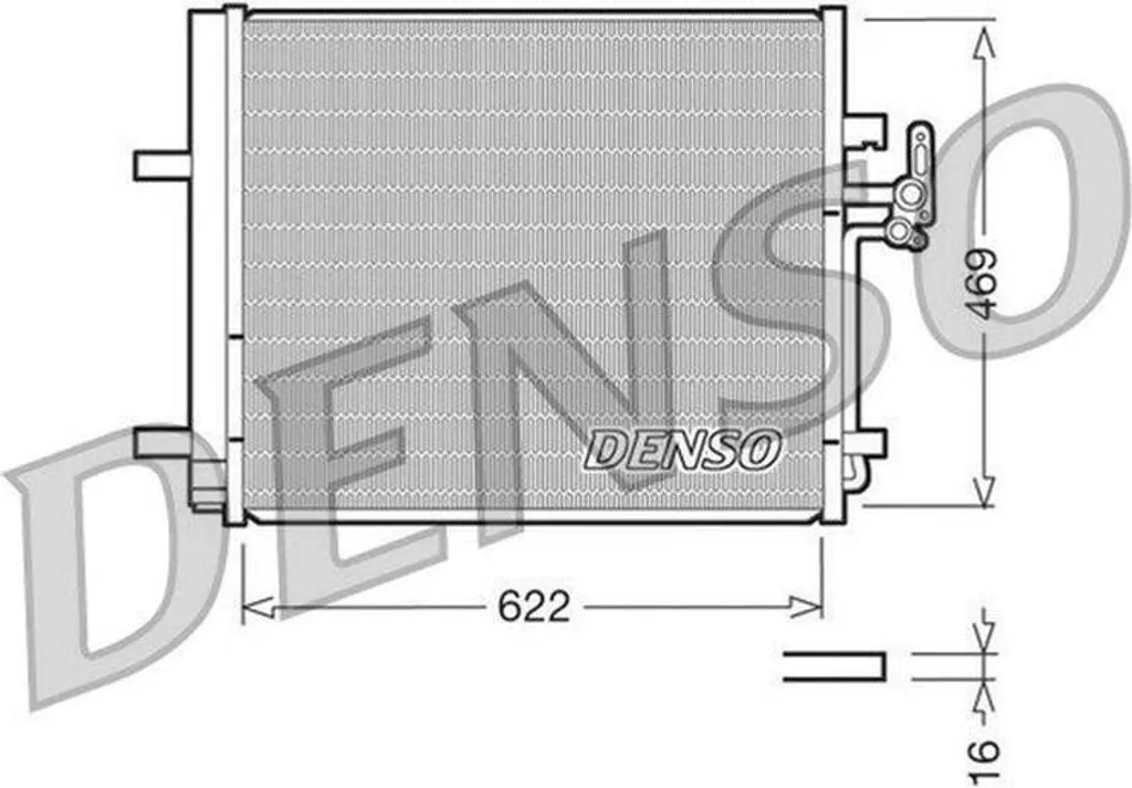 Condenseur de clim DENSO DCN10016 pour circuit de climatisation auto