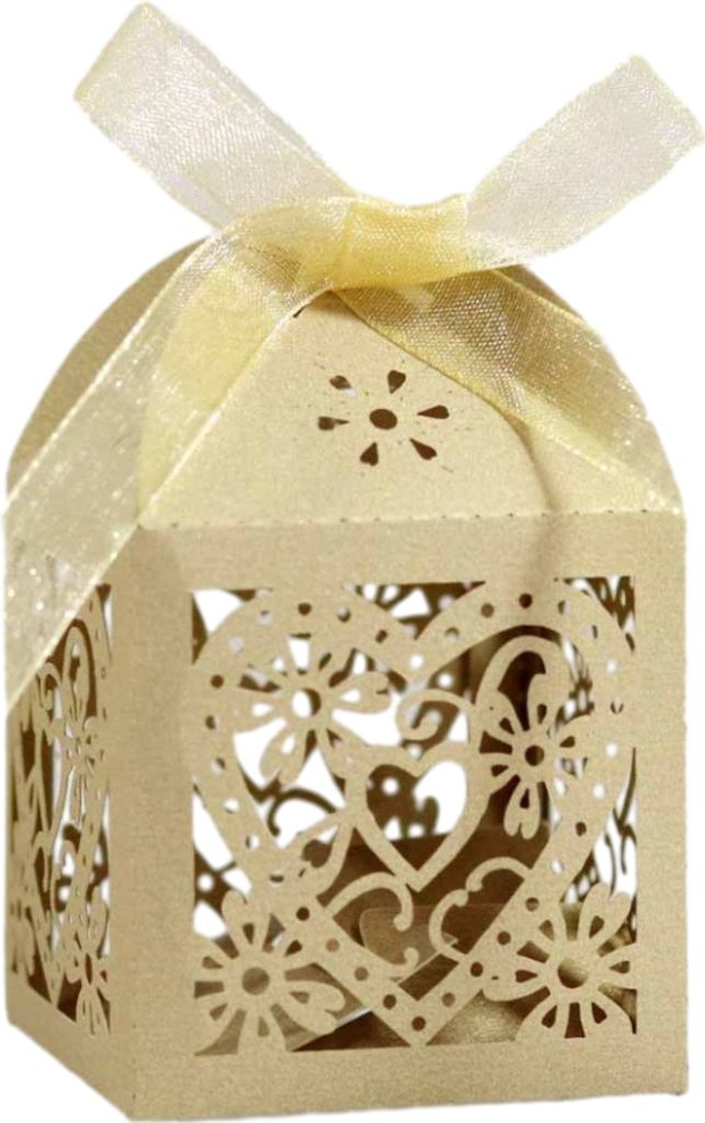 50pcs Liebe Herz Laser Cut Hochzeit Party Favor Boxen, Kleine Süßigkeiten Schokolade Geschenk-Boxen Braut Geburtstag Dusche Bomboniere Mit Bändern