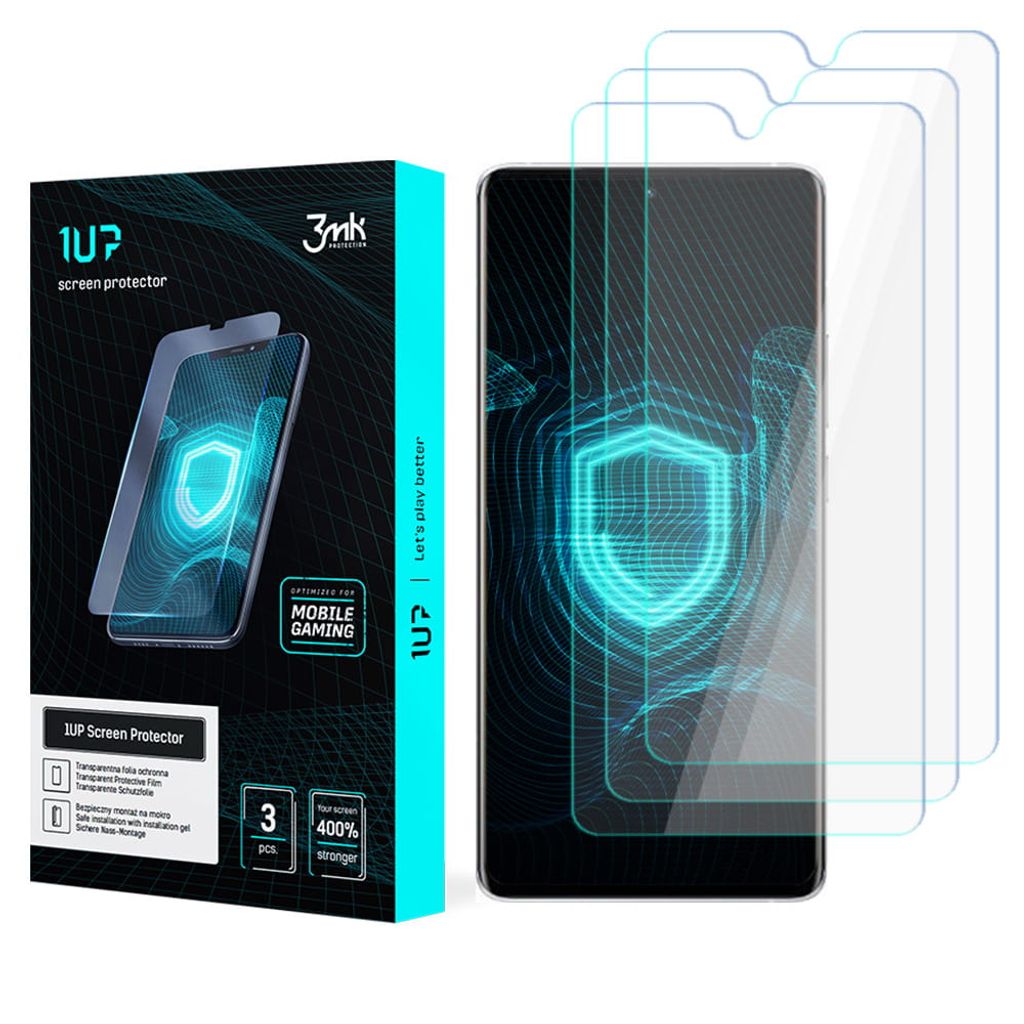 3mk Display Schutzfolie 1UP für Vivo X70 Pro+ transparent Gaming (3 Stück)