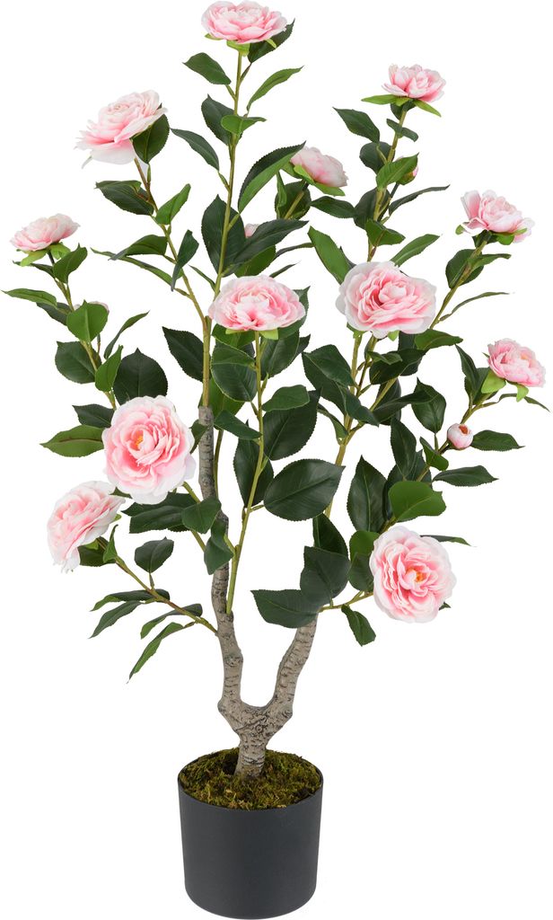 COSTWAY 90cm Kunstbaum mit Blüten, Künstlicher Produktbild 