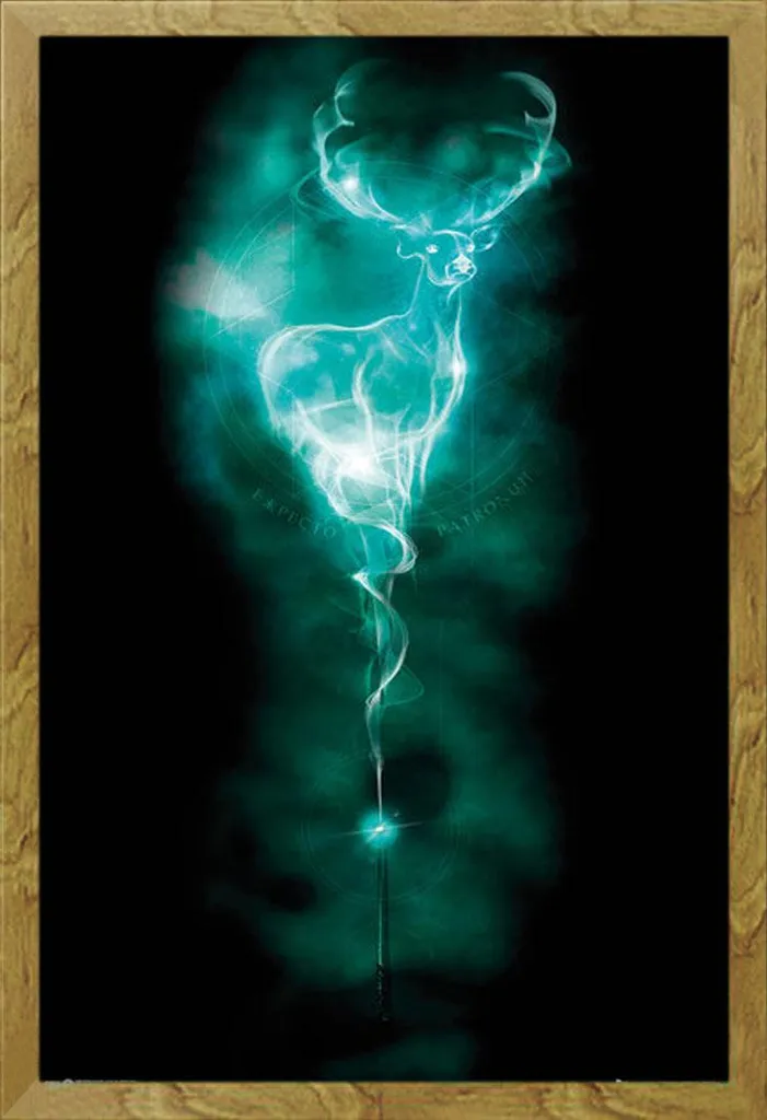 Set Cornice Shinsuke Maxi MDF Oak + Poster Patronus Harry Potter