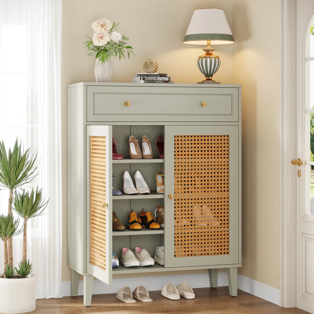 Rangement Chaussures Gain de Place pour Entrée avec Tiroir Pratique