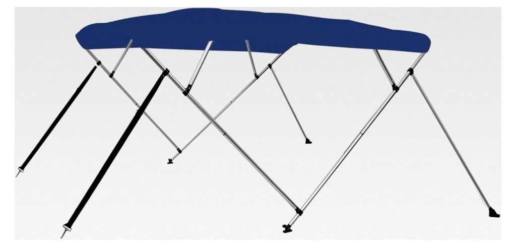 Marineblaues Bimini-Top für Boote: UV-, Wetter- und wasserfest, 243 x 210 x 137 cm, für den Langzeiteinsatz - Inklusive Schutzhülle, Markisen un...