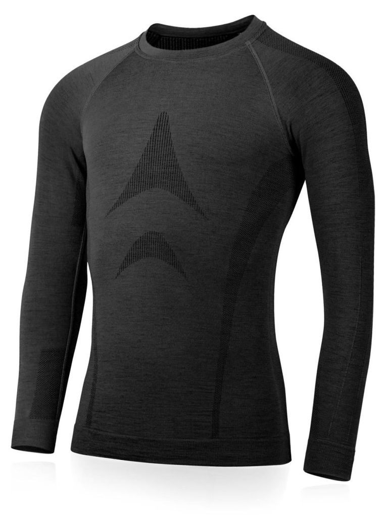 WOLF Herren nahtloses Merino-Langarmshirt