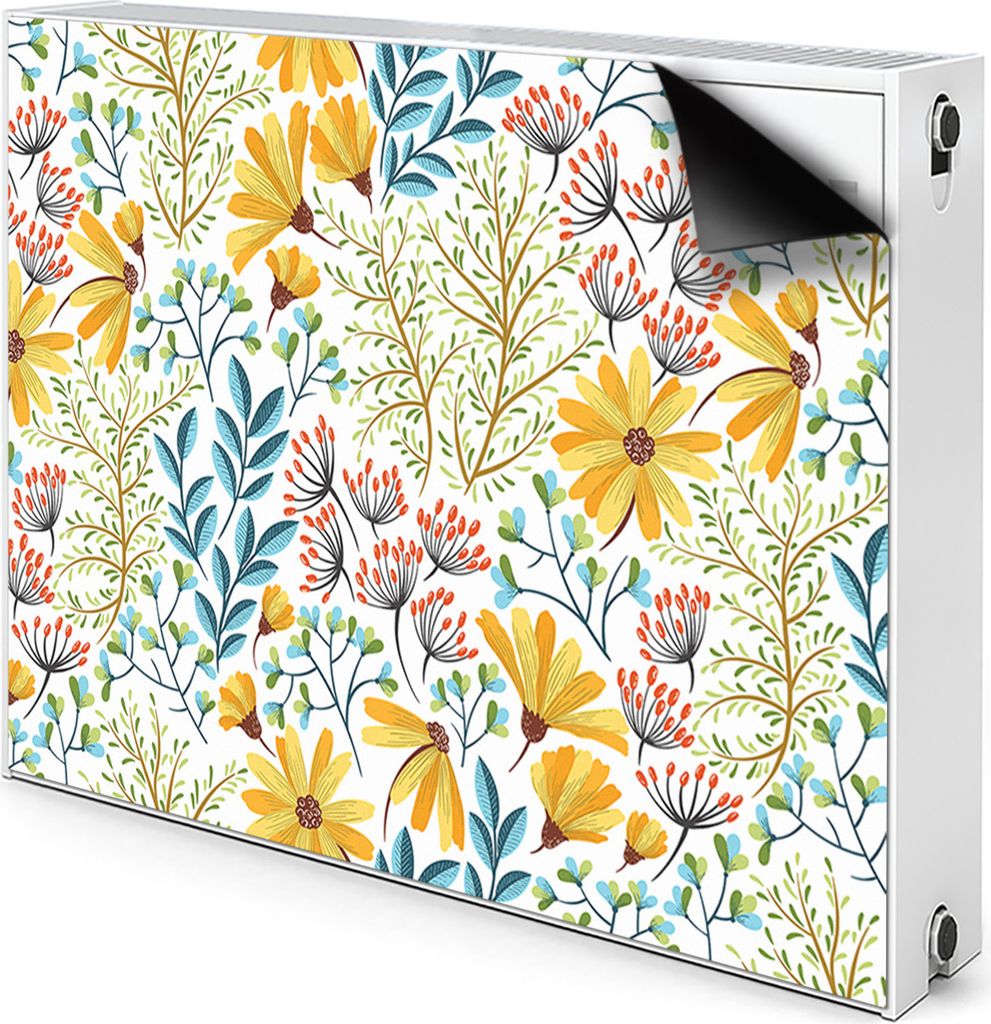 Magnet Radiator Magnet Mat Heizkörperverkleidung Heizkörper-Abdeckung Heizung 110x60 cm - Floral, bild