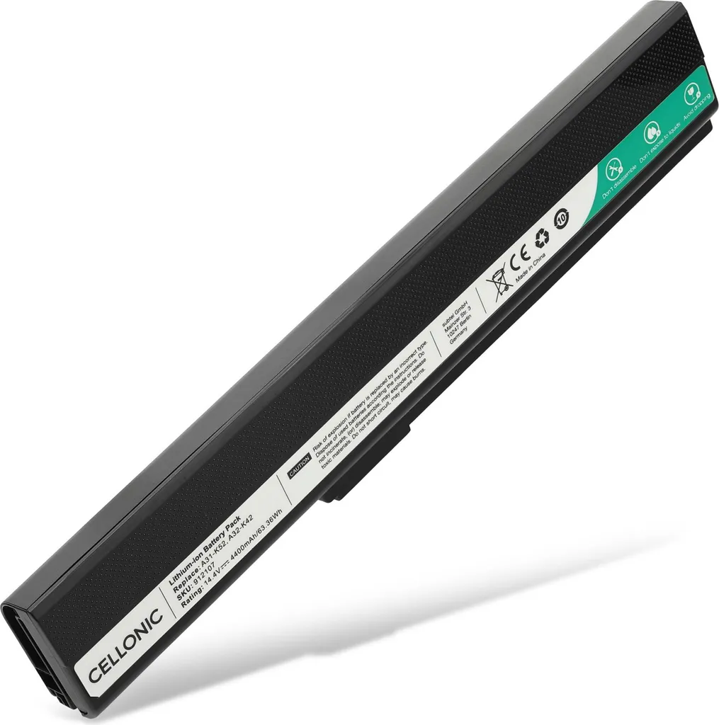 subtel Batteria di ricambio per Asus A40 / A42 / A52 / B53 / K42 / K52 / P42 / P52 / Pro5I / Pro67 4400mAh laptop battery A31-K52 (14.8V) per pc portatile notebook