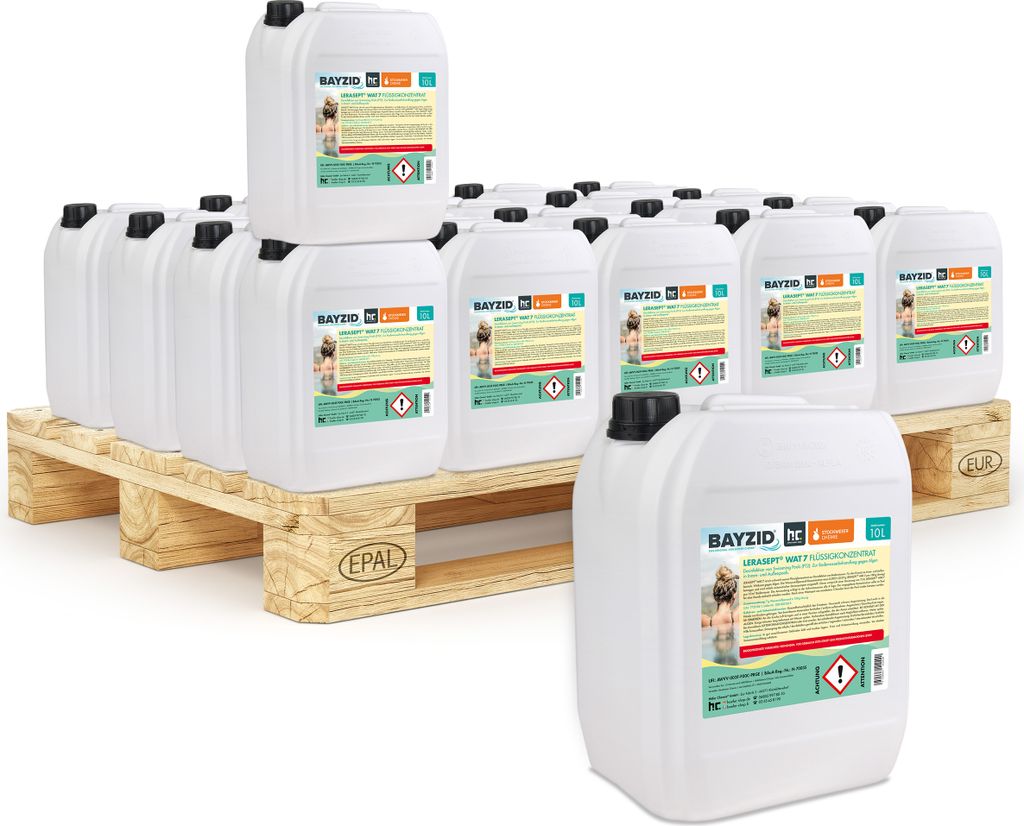 60x10 L Lerasept WAT 7 Aktivsauerstoff Desinfektionsmittel für Pool und Whirlpool