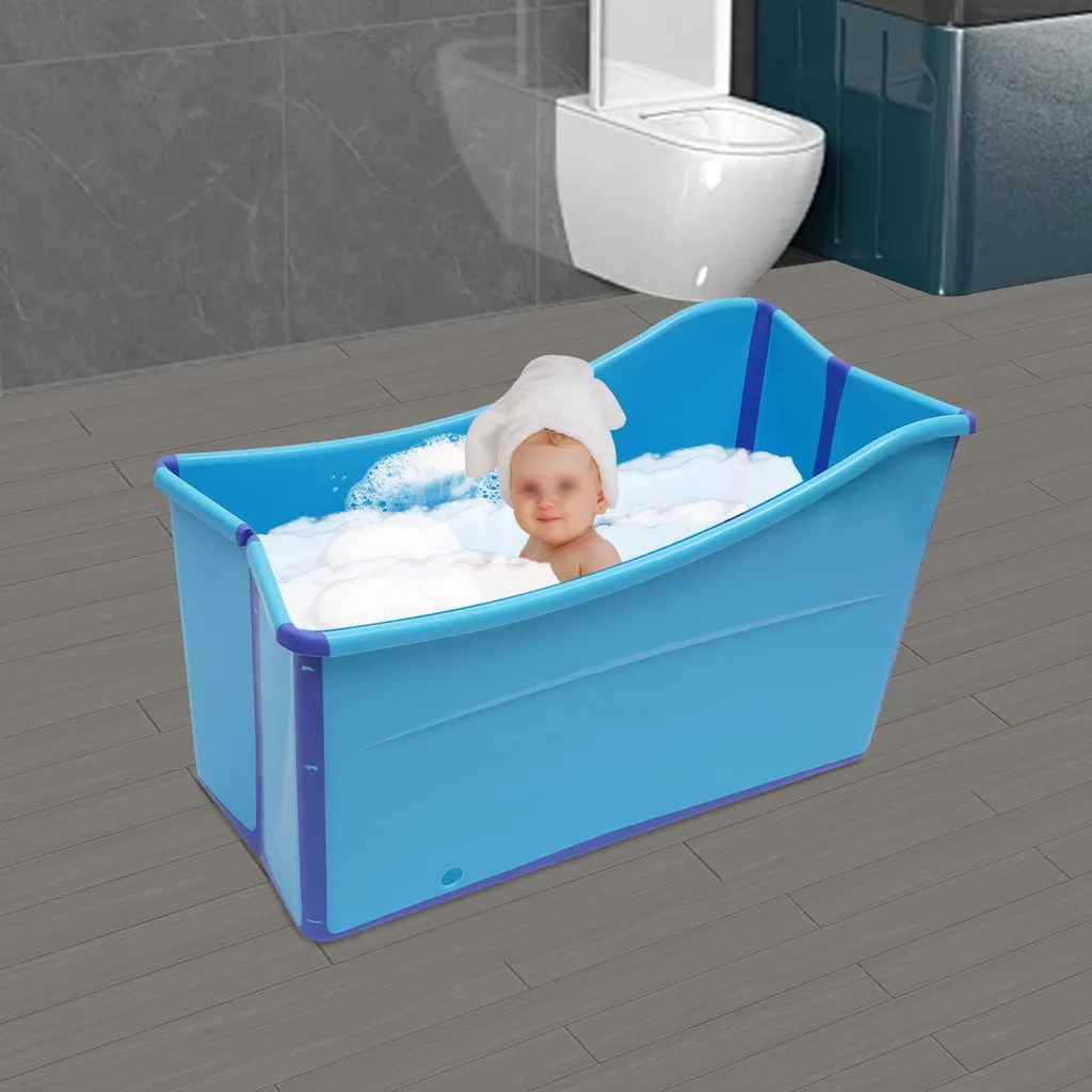 Baignoire pliable gain de place bleu - Solution bain sans travaux - 4