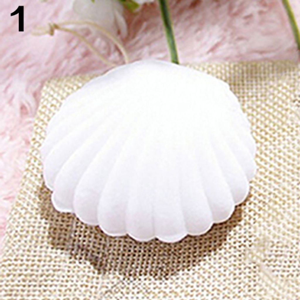 Schöne Muschelform-Displaybox für Halsketten, Ringe, Ohrringe, Schmuck, Aufbewahrungsbox, Geschenkbox-Weiß